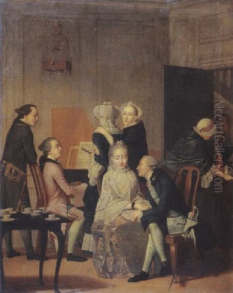 Elegant Company Making Music In An Interior - view 1