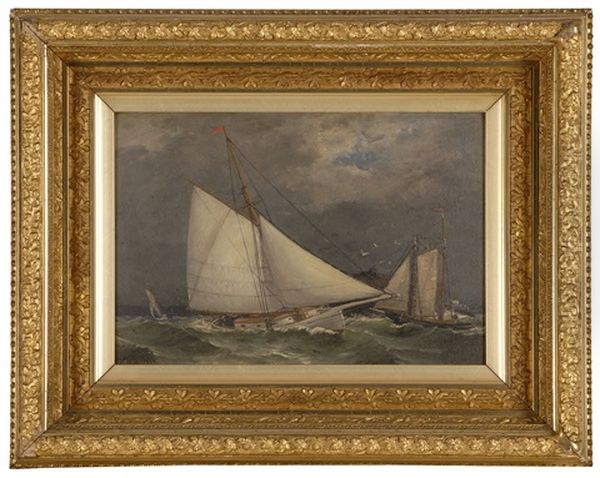 A Catboat Off The Coast - view 1