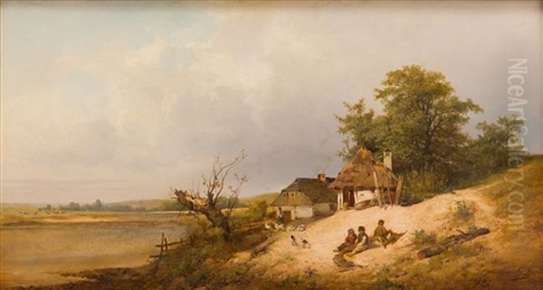 In Front Of A Hut - view 1
