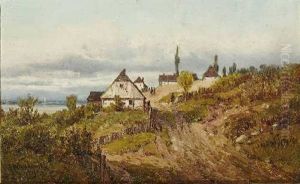 Dunenlandschaft Mit Bauernhausern