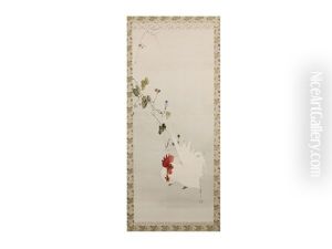 Morning Glory And Chicken by Shotei Watanabe