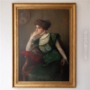 Elegante Assise Et Pensive by Charles Joseph Watelet
