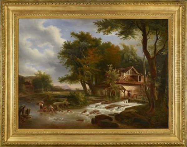 Moulin A Eau Dans Un Paysage Anime - view 1
