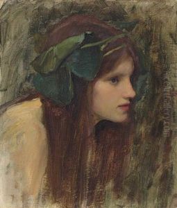 Female Head Study For 'a Naiad by John William Waterhouse