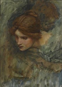 Study For The Head Of Venus In The Awakening Of Adonis by John William Waterhouse