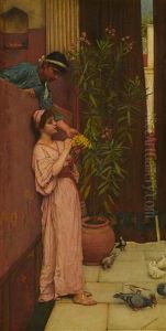 The Courtship (sweet Offerings) by John William Waterhouse