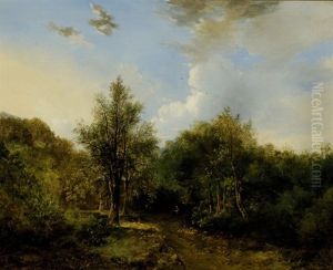 View Of A Forest by Jan Pieter Waterloo