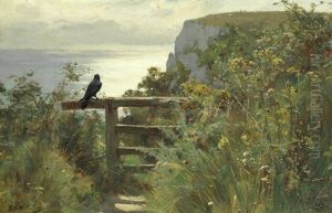 The Cliff Path by Sir Ernest Albert Waterlow