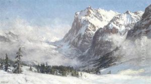 A View Of Wetterhorn by Sir Ernest Albert Waterlow