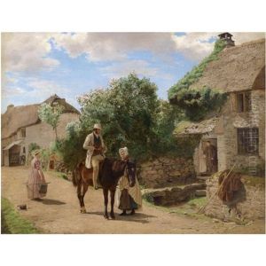 The Village Postman by Sir Ernest Albert Waterlow