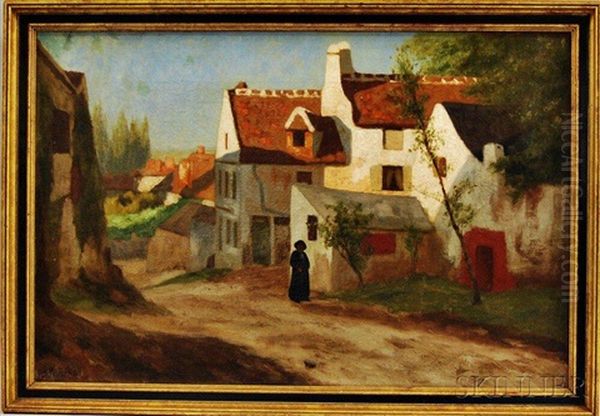 Figure On Village Road - view 1