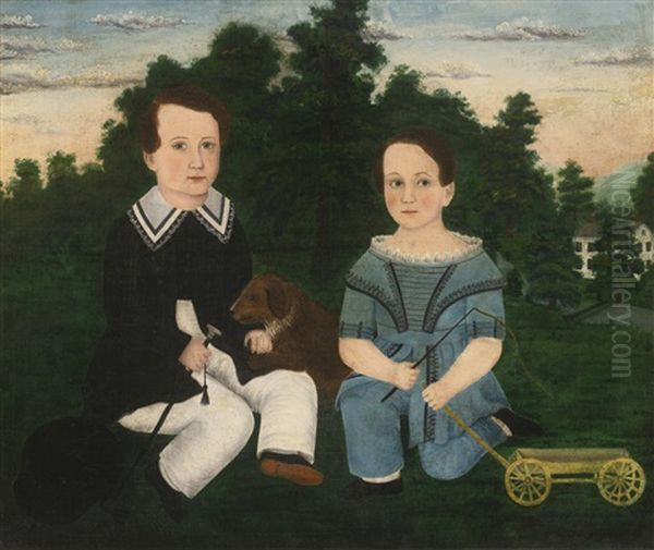 The Downs Children From Cannonsville, New York, 1843 - view 1