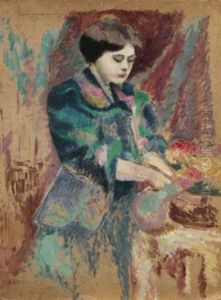 Portrait De Femme by Otto Von Waetjen