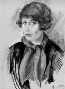Dame Mit Blauem Schal (portrat Pelagie Faust) Dame Mit Blauem Schal (portrat Pelagie Faust)