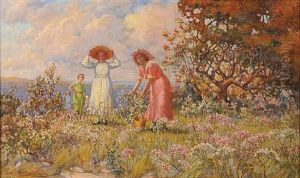 North Shore Picnic On A Hill by John Samuel Watkins