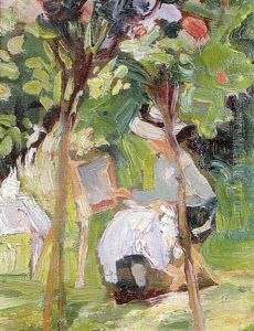 Sketching In The Garden by Susan Watkins