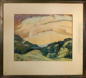 Design For Mural - Anthropomorphic Series: Figures And Landscape