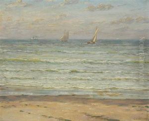 Seascape With Sailboats Seascape With Sailboats