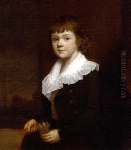 Portrait Of Master George Edward Russel Wearing A Green Coat And White Shirt, Holding A Battledore And Shuttlecock, A Landscape Beyond Portrait Of Master George Edward Russel Wearing A Green Coat And White Shirt, Holding A Battledore And Shuttlecock, A Landscape Beyond