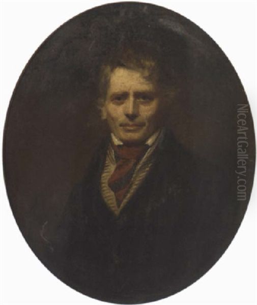 Portrait Of Andrew Scott Of Bowden In A Black Jacket And Red Cravat - view 1