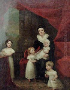 Portrait Of A Lady With Her Children Portrait Of A Lady With Her Children