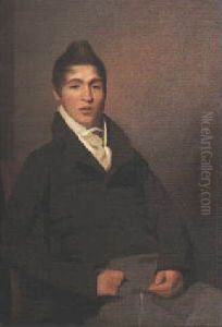 Portrait Of A Gentlemen Seated Wearing A Brown Coat And Grey Breeches Portrait Of A Gentlemen Seated Wearing A Brown Coat And Grey Breeches