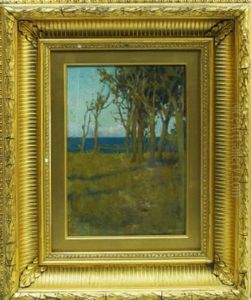 Tranquil Coastal Landscape With Woodland by Harry Watson