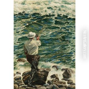 Casting Into The Montauk Surf