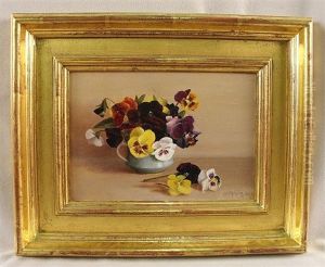 Floral Still Life Of Pansies