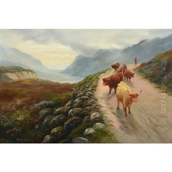 Scottish Landscape With Cows - view 1