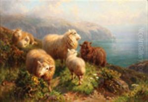 On The Cliff, Cornwall by William R.C. Watson
