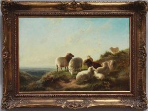Schafe Auf Einem Bergabhang by William R.C. Watson