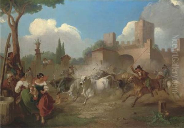 Buttari Driving Roman Oxen - view 1