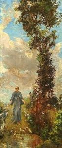 'st. Francis Preaching To The Birds'. by William Edward Frank Britten