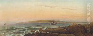 A Trading Brig And Paddle Steamer On The Tyne