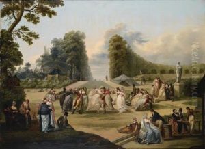 Le Bal De Tivoli by Francois Louis Joseph Watteau