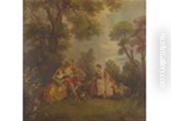 The Bird-trapper With A Lady And A Shepherdess And Flock - view 1