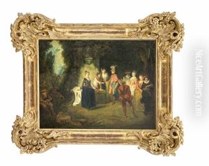 "das Franzosische Theater" by Jean-Antoine Watteau