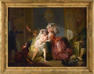 L"abbee Indiscret by Louis-Joseph Watteau