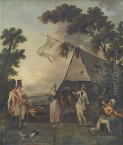 Le Dragon Et La Vivandiere by Louis-Joseph Watteau