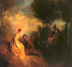 Scene Pastorale by Charles Emile Wattier