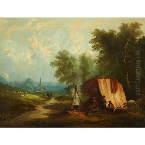 A Gypsy Camp by Frederick Waters Watts