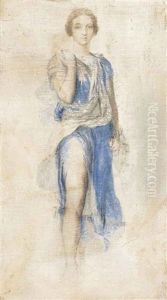 Study For The Figure Of Diana In The Fresco Apollo And Diana by George Frederick Watts