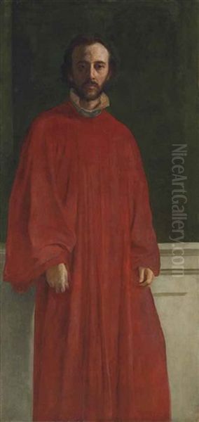 Self-portrait, Three-quarter Length, Wearing A Red Robe - view 1
