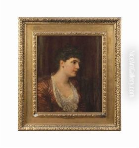 Portrait Of Mrs Militiades Basil Manuel, Nee Sophy Ionides, In A Red Dress