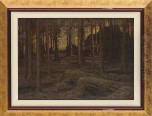 Sunlight In The Wood, Bettws-y-coed by James Thomas Watts