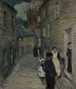 Street Scene, St. Ives by Frederick Judd Waugh