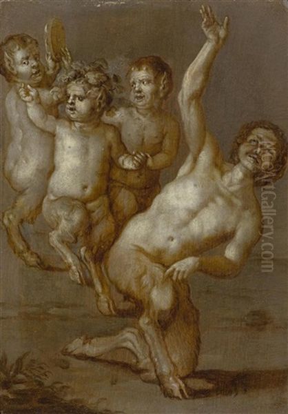 Pan With Two Satyrs - view 1