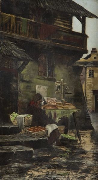 Woman On Town Market - view 1