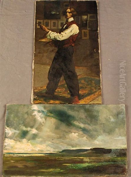 Le Peintre A Son Chevalet; Paysage (recto/verso) - view 1